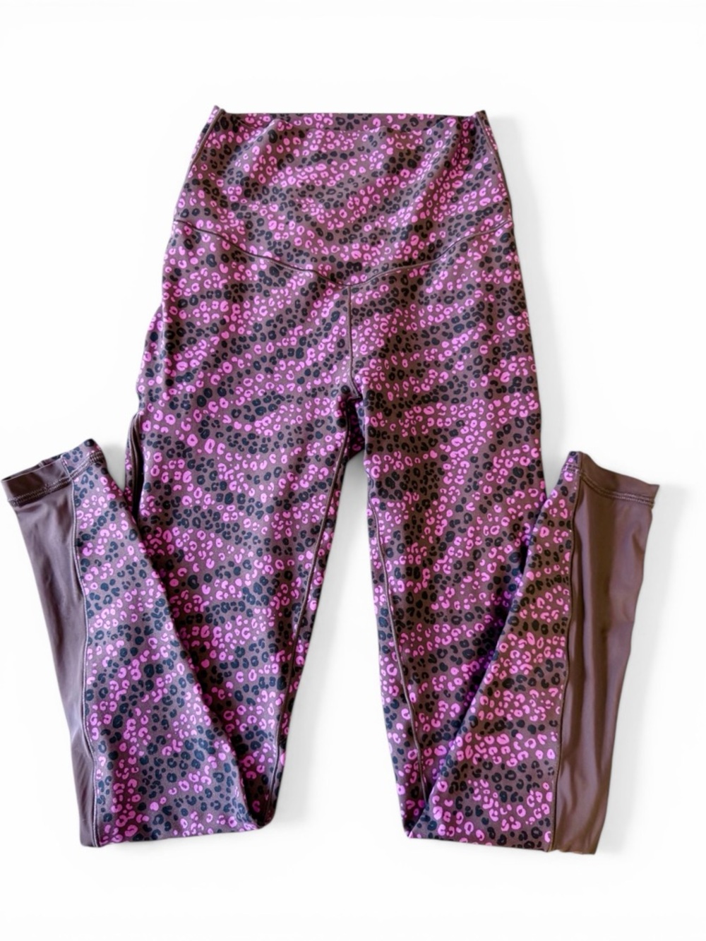 Aerie Offline Real Me 7/8 Leggings Leopard Print Brown Pink Size Small
